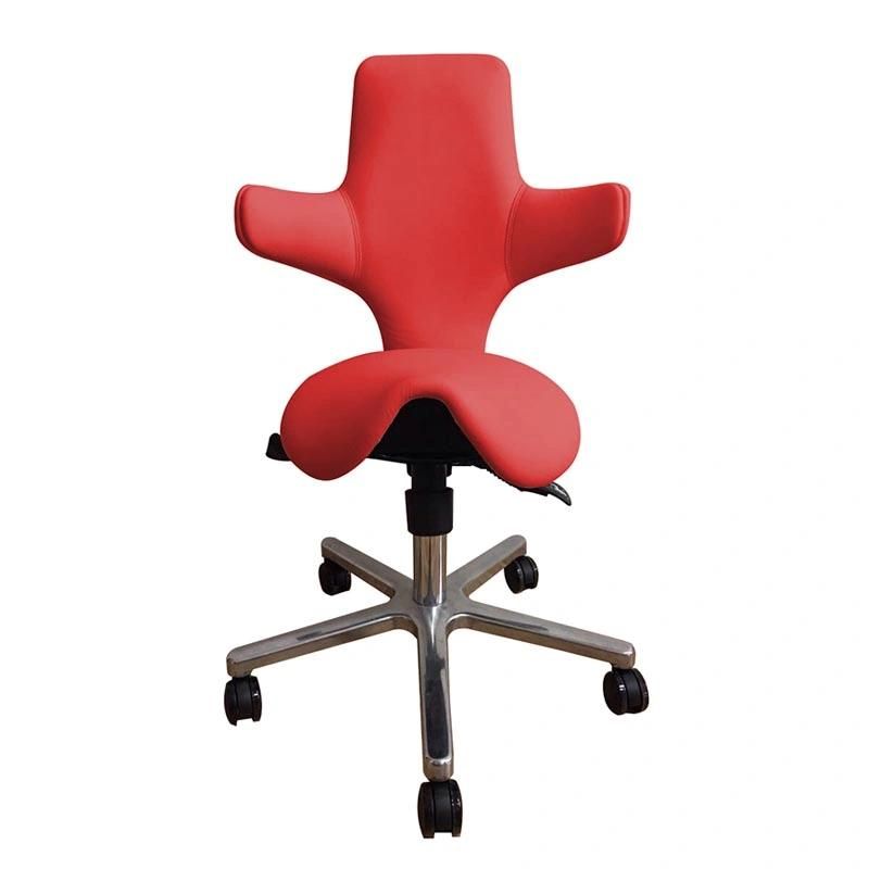 PU Leather Saddle Seat Ajustable Salon Office Chair 2 Years Hydrolytic Resistance