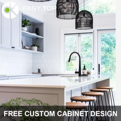 American Modern Style Plywood Quartz Stone White Modular Kitchen Cabinet Classic Kitchen Cabinet