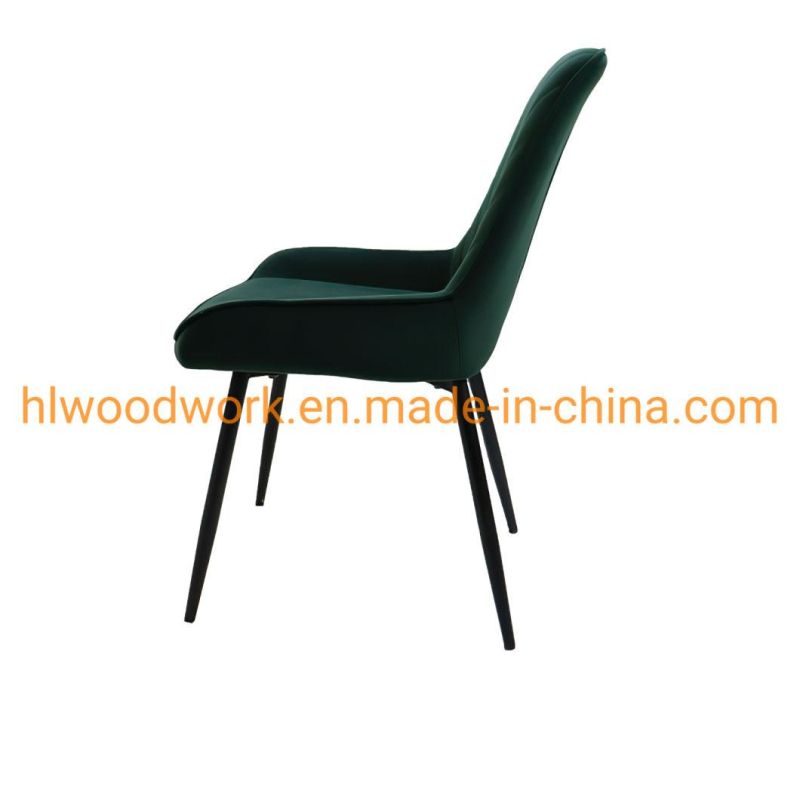 Wholesale Nordic Velvet Modern Luxury Design Furniture Dining Room Chairs Dining Chairs with Metal Legs Hotel Metal Restaurant Dining Banquet Event Chair