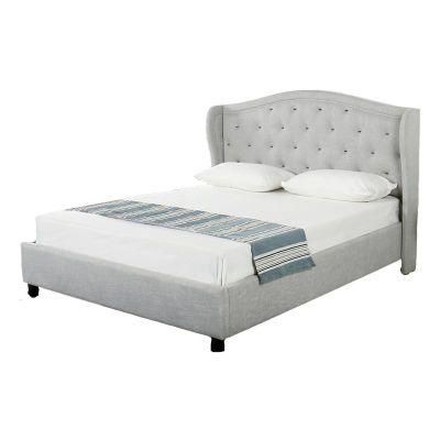 High Quality King Size Tufted Fabric Upholstered Bed The Latest Elegant Modern Design of Rivets Bed Frame