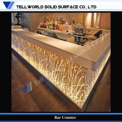 Extravagant Seamless Joint Wine Bar Counter with Carving (TW-001)