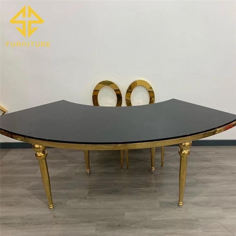 Wholesale Modern Half Round Shape Marble Wedding Banquet Table