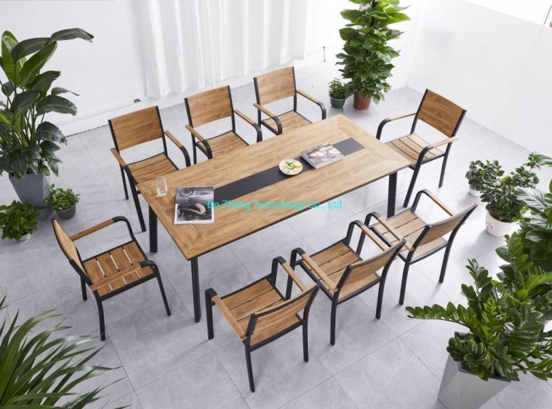 Modern Chinese Garden Aluminum Outdoor Table Factory Direct Polywood Table Top Reclining Comfortable Outdoor Furniture