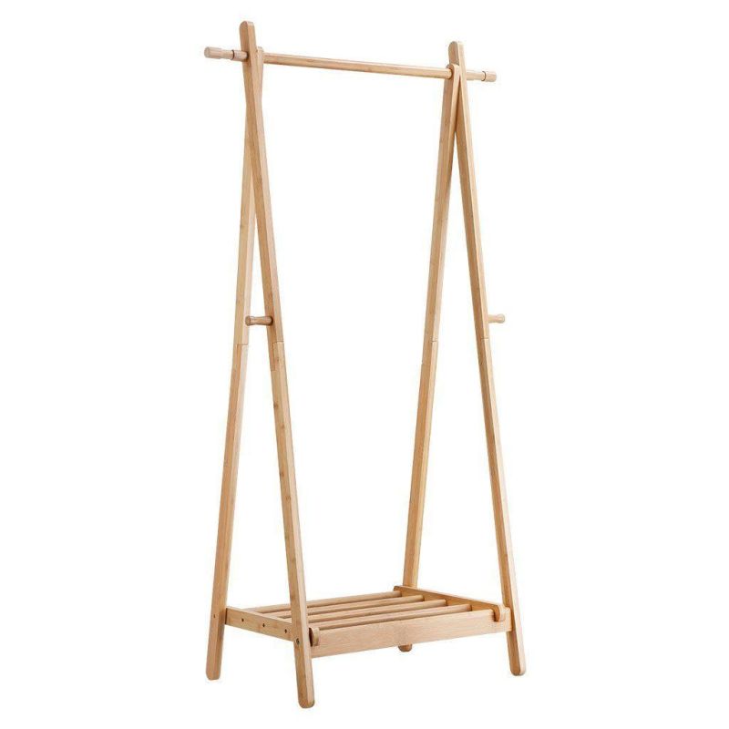 Modern Cheap Bamboo Wood Towel Clothes Hanger Rack