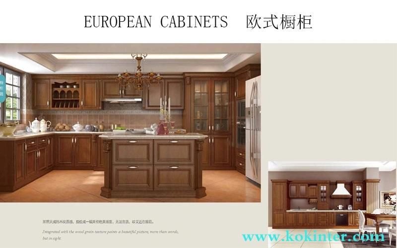 MDF/MFC/Plywood Particle Board European Kitchen Cabinets of Kok005