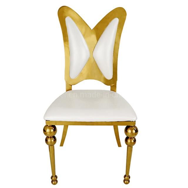 Luxury Wedding Furniture Banquet White Chivalry Chairs Butterfly Back
