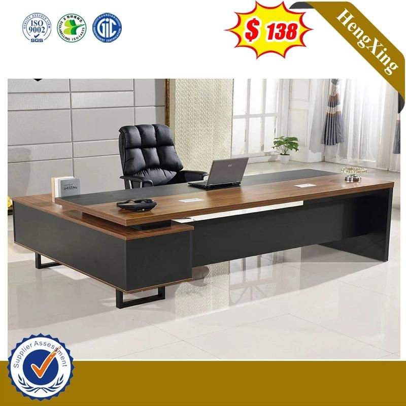 Stock Boss Desk Manager Table with Cabinets Maple Office Furniture (HX-8NE025)