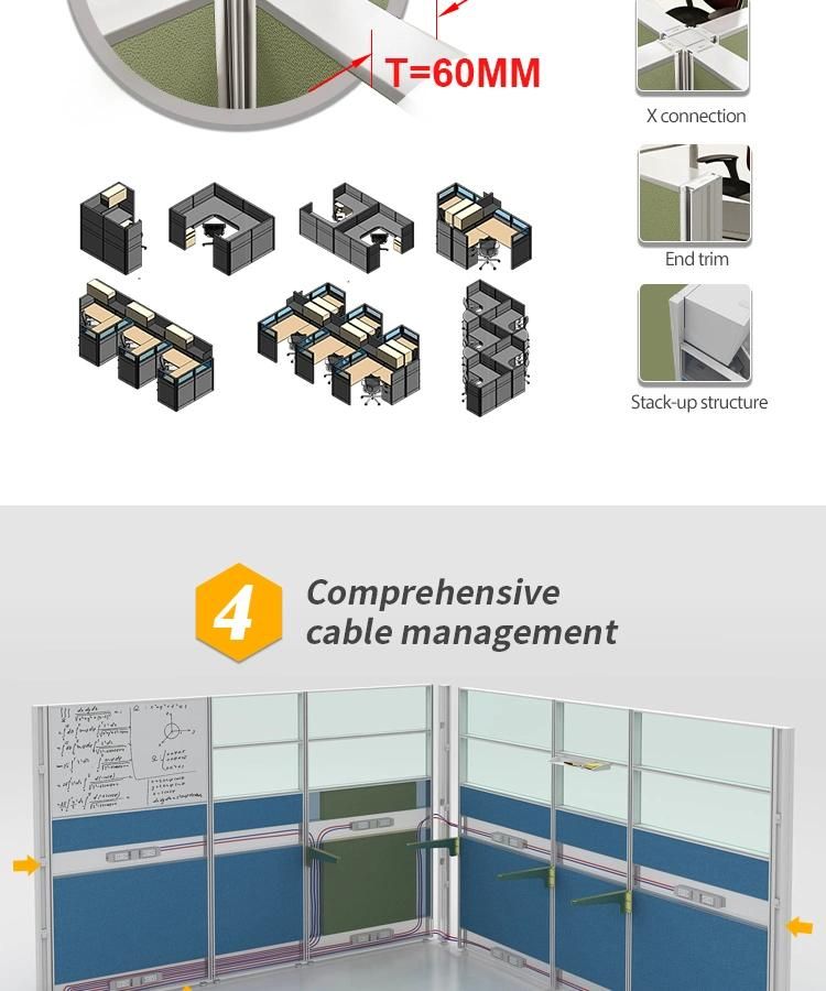 Office Cubicle Workstation Concise Design Modern Office Partition