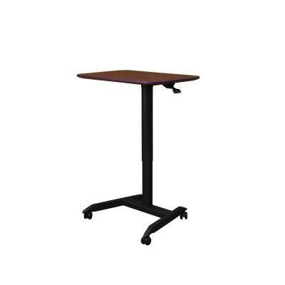 Single Legs Gas Pneumatic Standing Table Height Lifting Computer Laptop Stand Desk