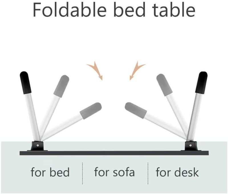 Adjustable Folding Laptop Stand Holder Study Table Desk Wooden Foldable Computer Desk for Bed Sofa Tea Serving