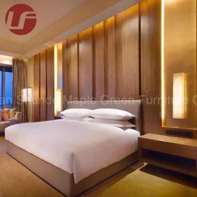 5 Star Hilton Elegant Wood Headboard Background Hotel Furniture for Bedroom
