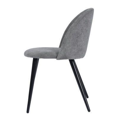Wholesale Nordic Upholstered Dining Room Chair Modern Luxury Furniture Fabric Velvet Steel Dining Chair