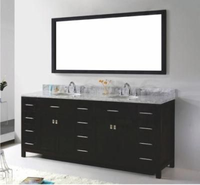 New Design Home Bathroom Decor Furniture Solid Cabinet with Clear Mirror