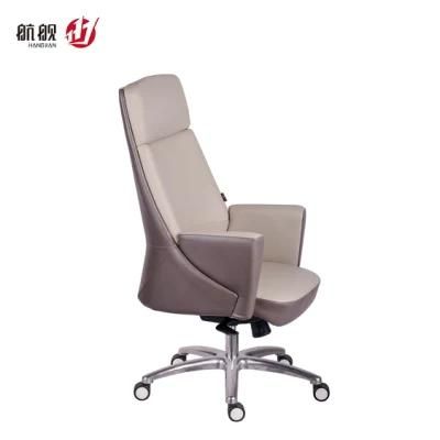 Modern Luxury High Back Leather Wheels Executive Office Computer Chair