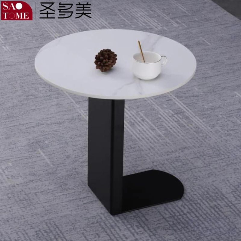 Modern Minimalist Living Room Furniture Slate/Marble Round Coffee Table Side Table