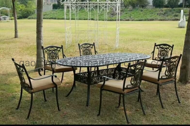 Metal Patio Table Set Cast Aluminium 4 Seats Outdoor Garden Furniture