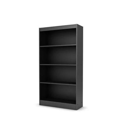 Black Color Collection 4-Shelf Bookcase