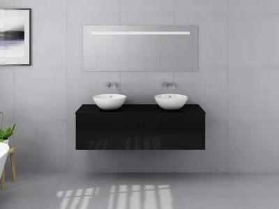 Design Modern Style Melamine Bathroom Vanity with Mirror Cabinet
