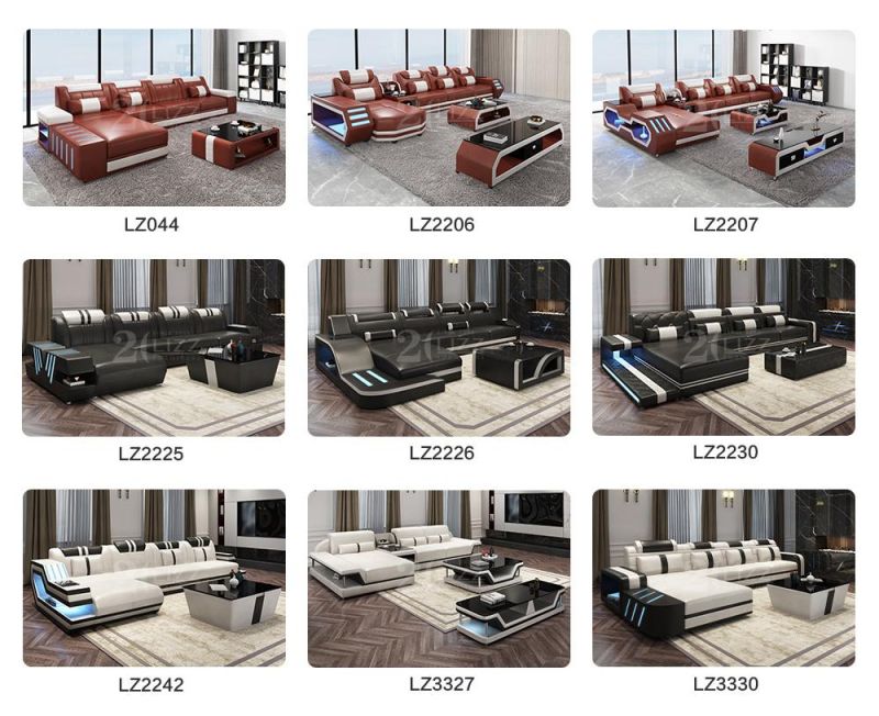 Arabic Simple Living Room Pure White Genuine Leather Lounge Modern Office Adjustable Sofa