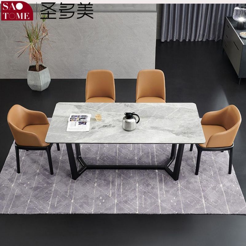 Modern Living Room Dining Room Furniture Carbon Steel V-Shaped Table Dining Table