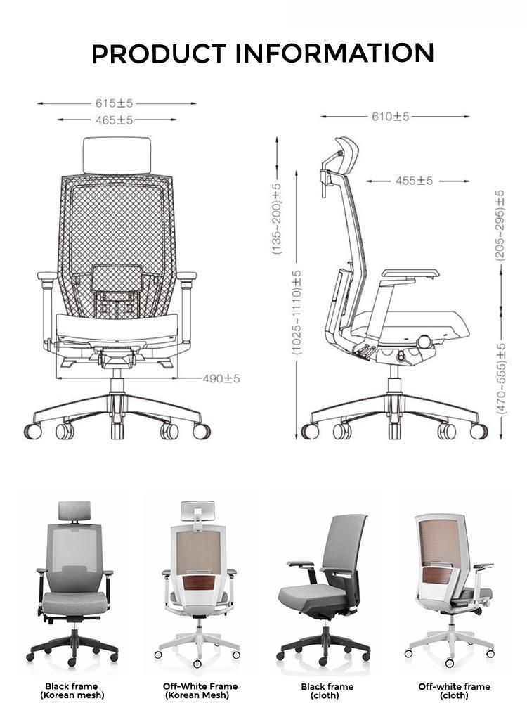 Free Sample Furniture Black Color Luxury Mesh Lifting Reclining Swivel Modern Ergonomic Desk Boss Office Chair