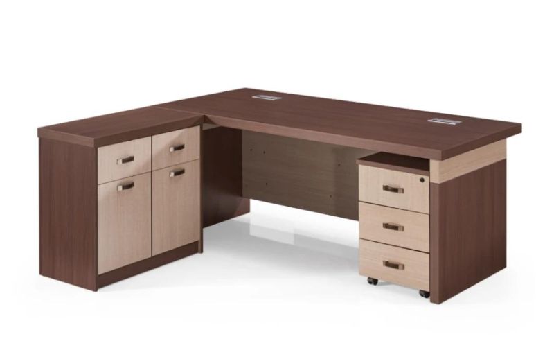 Hot Sale Classic Design L Shaped Computer Table MDF Modern Executive Office Table