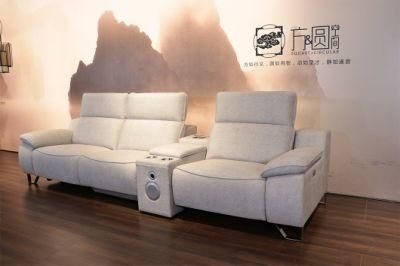 High End Custom Home Theater Recliner Sofa 3 Seater Set Modern Cinema Recliner Fabric Functional Sofa