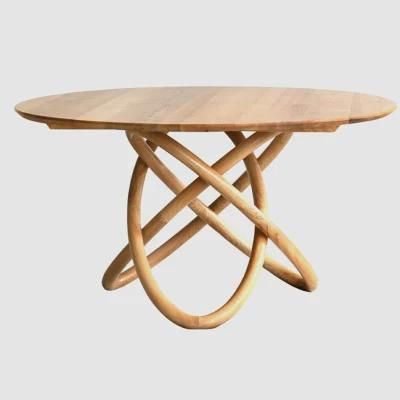 Modern Simply Style Furniture 48 Inch Round Wood Dining Table for Sitting Room