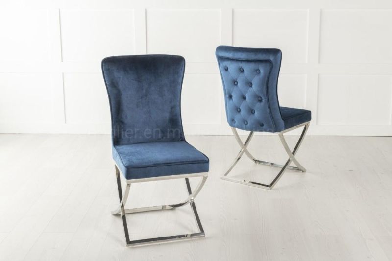 Hot Sales American Dining Room Furniture Tufted Velvet Dining Chair