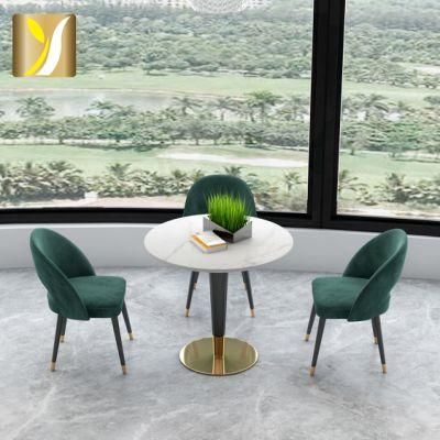 Modern Leisure Restaurant Furniture Metal Base Reception Coffee Table