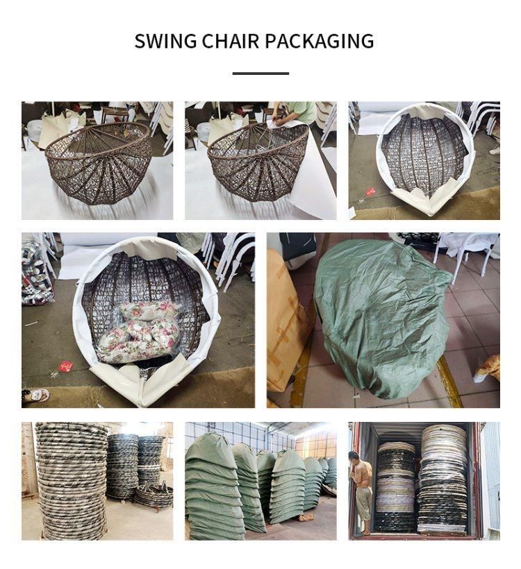 Modern Hot Sale Egg Hanging Rattan Garden Home Hotel Outdoor Swing Chair