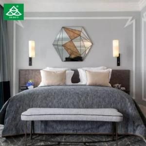 Contemporary Hotel Furniture Laminate Fireproof Panel Hotel Bedroom Set
