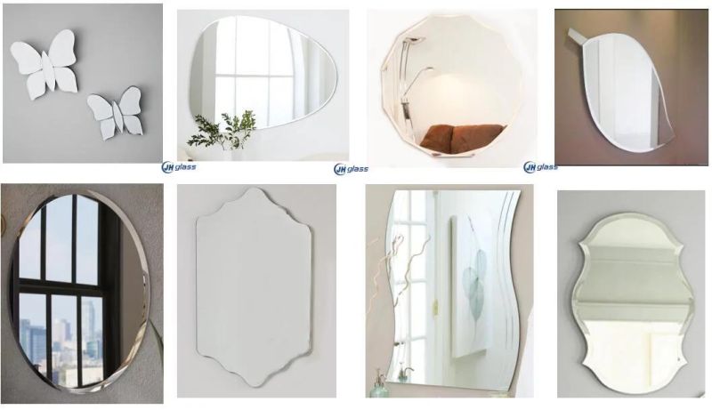 Customized Modern Simple Design Bathroom Irregular Beveled Mirror