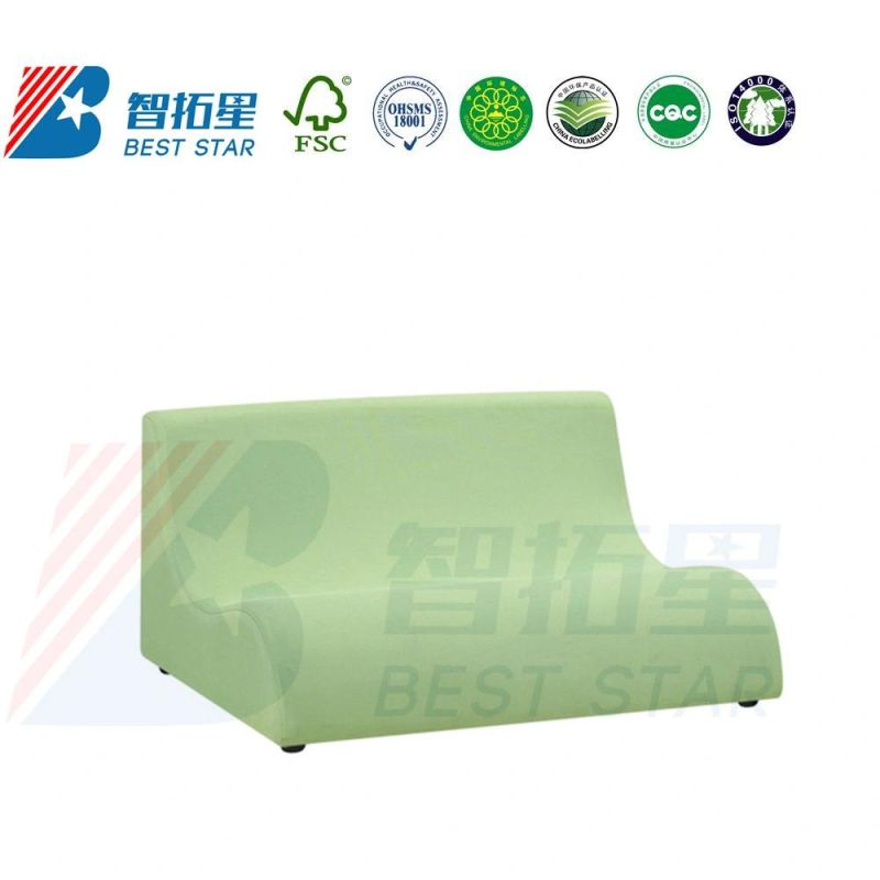 Home Furniture and Living Room Sofa, Day Care Center Sofa, Kids Fabric Sofa, Fabric L Sharp Sofa for Preschool, Kindergarten and Office