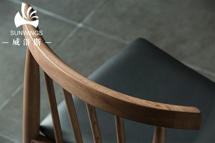 Wood Chair with Armrest for Coffee Shop Modern Livingroom Chair
