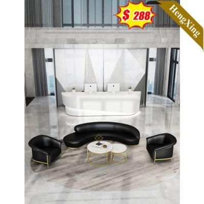 Luxury Design Hotel Office Hallway Leisure Sofa Set PU Leather Sofa with 2 Armchairs