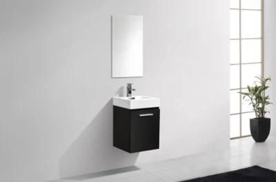 Home Black Integrated Single Sink Bathroom Vanity with Vitreous China Top