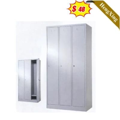 White Color Wholesale Classic Style Office Furniture Company Wardrobe Storage 3-Door Iron File Iron Cabinet