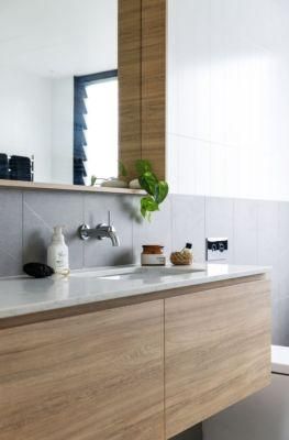 Home Furniture Melamine Fiber Chipboard Wall Mount Modern Wash Basin Cabinet Set Bathroom Vanity