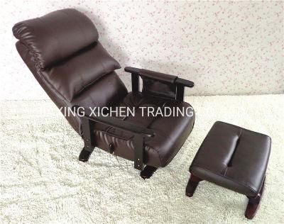 Black Leather Hotel Bedroom Sofa Chair
