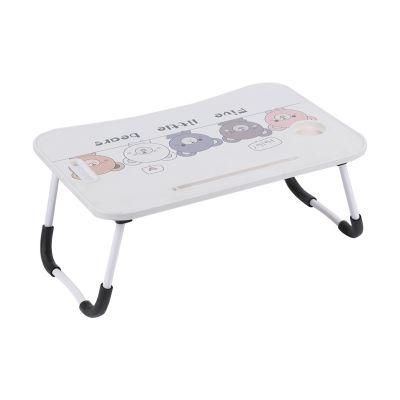 Children Studying Folding Wooden Laptop Table Desk for Bed Reading