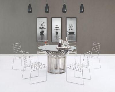 White Metal Dining Charis for Home Furniture and Hotel or Restaurant or Bar