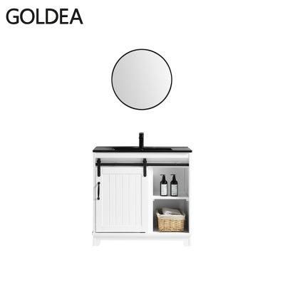 Floor Mounted Ceramics Goldea Hangzhou Cabinet Bathroom Vanity Vanities Home Decoration Standing MDF Manufacture