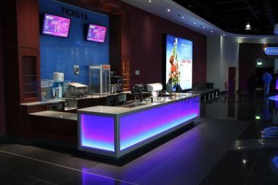 LED Modern Movie Acrylic Solid Surface Hotel Furniture Bar Counter