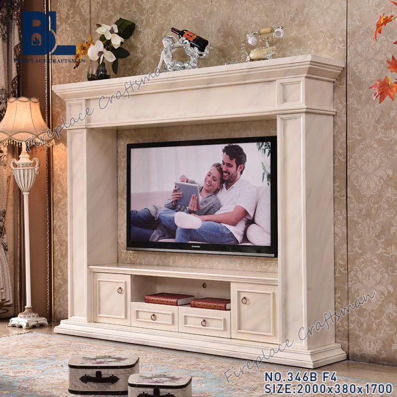 Ce Approved Modern MDF Fireplace TV Stand Hotel Furniture (346B)