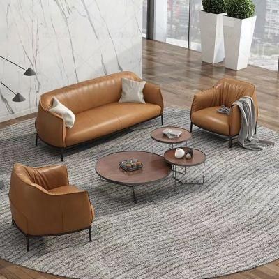 Modern Italian Style Real Leather Sofa Set Office Sofa Sets