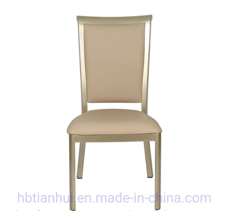 Modern Furniture Stackable Steel Aluminum Cheap Price Wedding Banquet Dining Chair
