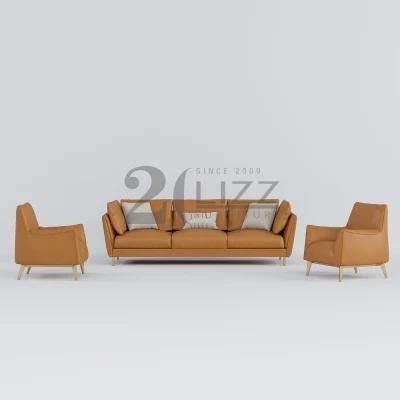 2022 New Design Modern Luxury Italian Geniue Leather Couch Living Room Sofa with Single Sofa