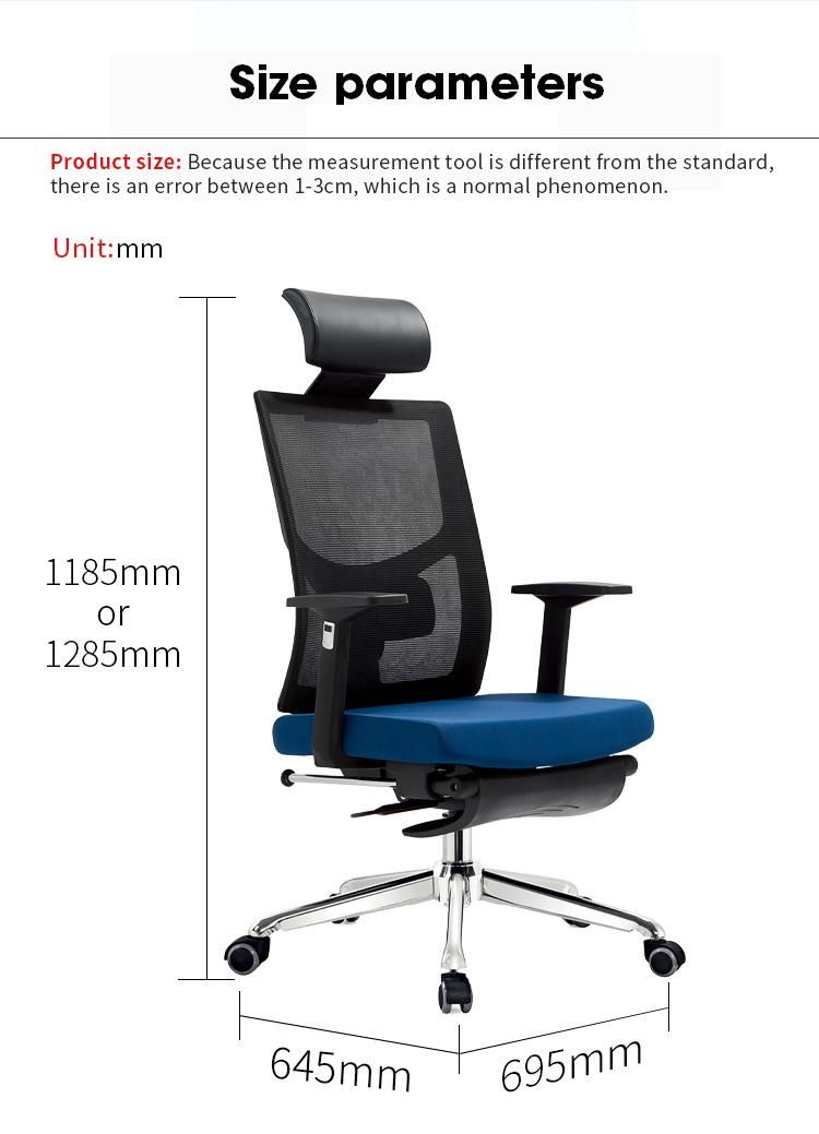 Gaming Ergonomic Fabric Manager Leather Office Resting Foot Pads Chair