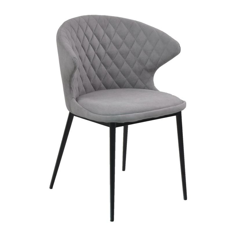 Armchair Crushed Fabric Modern 4 Colors Round Back Dining Chair